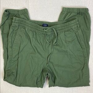 J Crew Factory Lightweight jogger pant in cotton twill green
